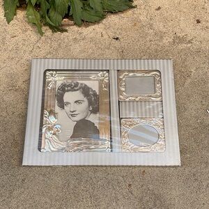 NWT. Vintage Set of 3 Silver Plated Frames in Gift Box